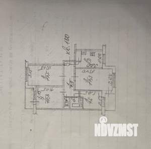 4-к квартира, вторичка, 77м2, 1/9 этаж