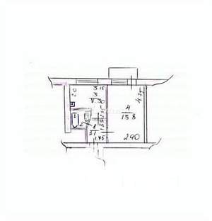 1-к квартира, вторичка, 27м2, 5/5 этаж