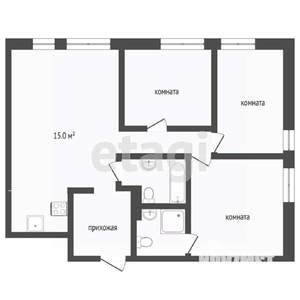 3-к квартира, вторичка, 95м2, 5/16 этаж