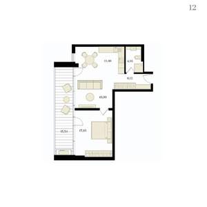 2-к квартира, вторичка, 63м2, 3/12 этаж