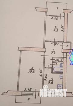 2-к квартира, вторичка, 50м2, 3/5 этаж