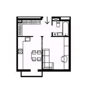 1-к квартира, вторичка, 36м2, 5/12 этаж