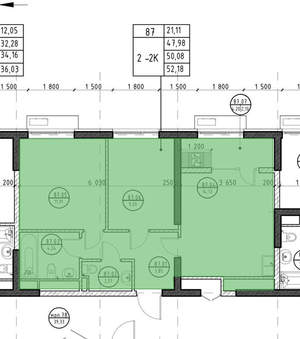 2-к квартира, вторичка, 58м2, 5/12 этаж