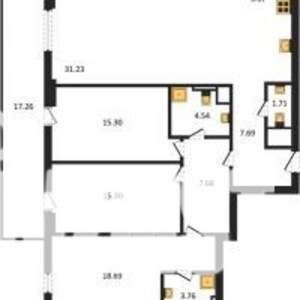 4-к квартира, вторичка, 125м2, 8/12 этаж