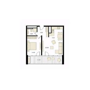 2-к квартира, вторичка, 59м2, 11/12 этаж