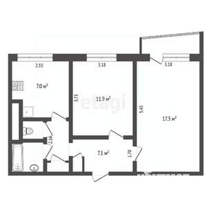2-к квартира, вторичка, 47м2, 7/9 этаж
