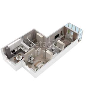 2-к квартира, вторичка, 60м2, 2/9 этаж