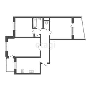 3-к квартира, вторичка, 64м2, 2/9 этаж