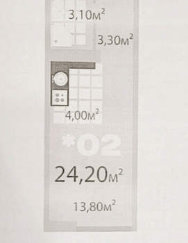 Студия квартира, вторичка, 24м2, 5/9 этаж