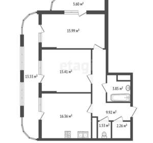 2-к квартира, вторичка, 72м2, 11/17 этаж