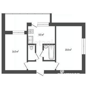 2-к квартира, вторичка, 51м2, 4/5 этаж