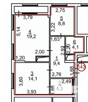 2-к квартира, вторичка, 62м2, 9/12 этаж
