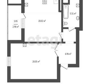 1-к квартира, вторичка, 52м2, 1/10 этаж