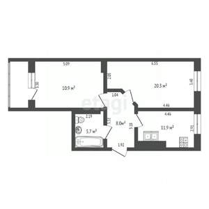 2-к квартира, вторичка, 63м2, 11/11 этаж