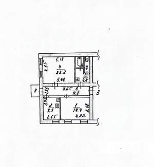 2-к квартира, вторичка, 72м2, 2/2 этаж