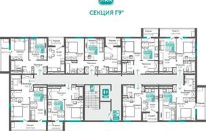 1-к квартира, вторичка, 34м2, 6/9 этаж