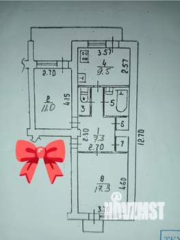 2-к квартира, вторичка, 51м2, 3/5 этаж