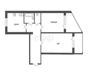 2-к квартира, вторичка, 63м2, 1/10 этаж