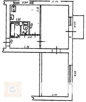 2-к квартира, вторичка, 43м2, 2/5 этаж
