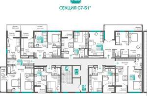 1-к квартира, вторичка, 42м2, 7/9 этаж