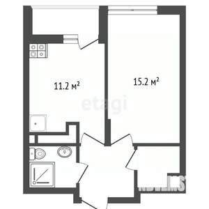 1-к квартира, вторичка, 37м2, 5/9 этаж