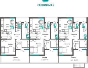 2-к квартира, вторичка, 55м2, 1/9 этаж