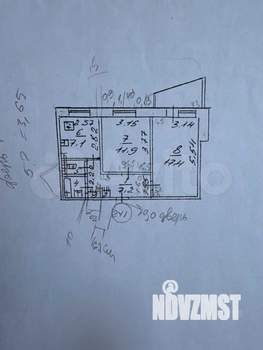 2-к квартира, вторичка, 48м2, 1/9 этаж