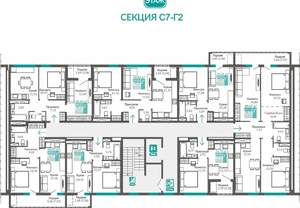 1-к квартира, вторичка, 44м2, 6/9 этаж