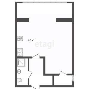 Студия квартира, вторичка, 28м2, 3/9 этаж