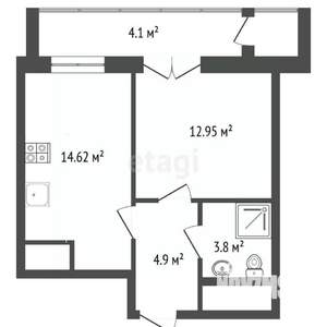 1-к квартира, вторичка, 40м2, 11/20 этаж