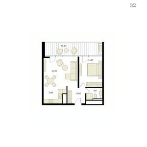 2-к квартира, вторичка, 59м2, 7/12 этаж