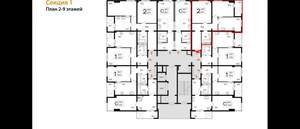 2-к квартира, строящийся дом, 67м2, 2/16 этаж