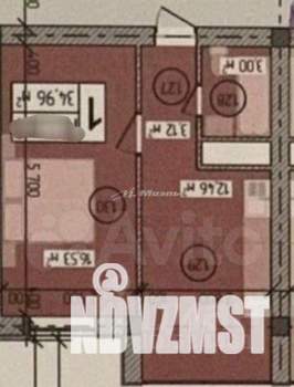 1-к квартира, вторичка, 35м2, 1/4 этаж