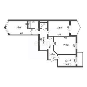3-к квартира, вторичка, 85м2, 7/9 этаж