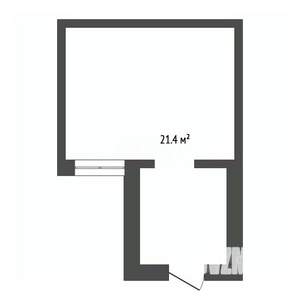 1-к квартира, вторичка, 21м2, 1/1 этаж