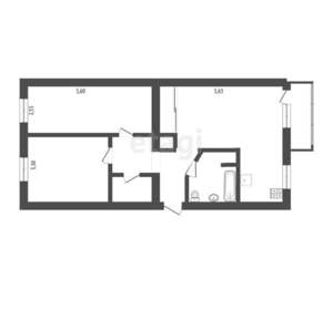 3-к квартира, вторичка, 64м2, 4/5 этаж