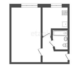 1-к квартира, вторичка, 30м2, 1/5 этаж