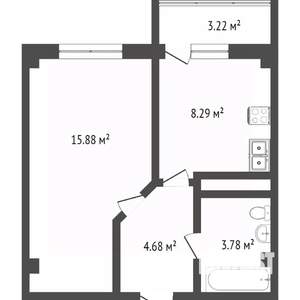1-к квартира, вторичка, 33м2, 4/10 этаж
