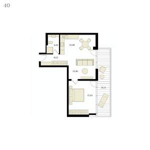 2-к квартира, вторичка, 60м2, 8/12 этаж