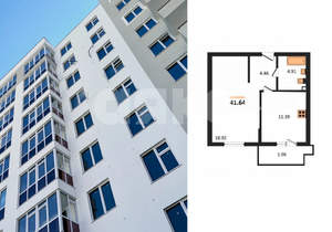 1-к квартира, сданный дом, 42м2, 7/9 этаж