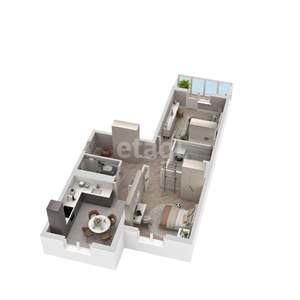2-к квартира, вторичка, 60м2, 2/9 этаж