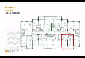 1-к квартира, вторичка, 38м2, 17/17 этаж