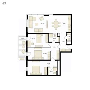 4-к квартира, вторичка, 118м2, 9/12 этаж