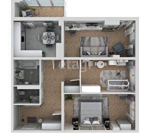 3-к квартира, вторичка, 88м2, 9/16 этаж