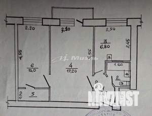 2-к квартира, вторичка, 42м2, 3/5 этаж