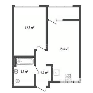 1-к квартира, вторичка, 39м2, 2/17 этаж