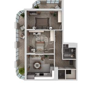 2-к квартира, вторичка, 72м2, 11/17 этаж