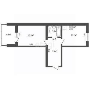 3-к квартира, вторичка, 73м2, 3/9 этаж