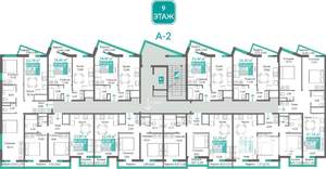 1-к квартира, вторичка, 62м2, 9/9 этаж