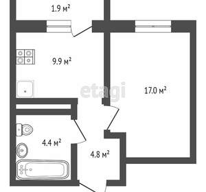 1-к квартира, вторичка, 38м2, 10/19 этаж